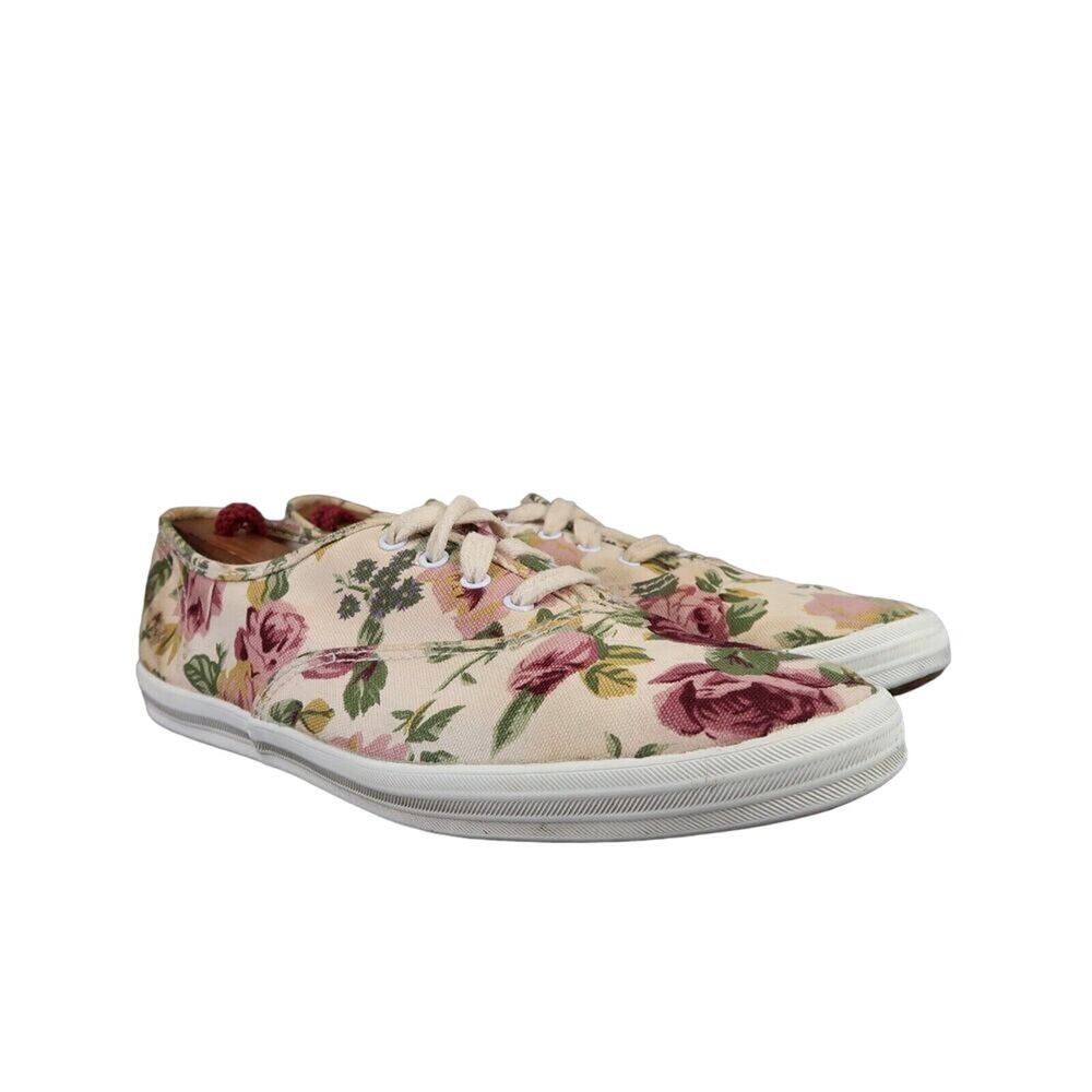 Keds Shoes Womens 7.5 Sneakers Fashion Floral Roses Canvas Casual Lace Up Low